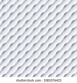 Vector os seanless background with diagonal wavy stripes.3d
