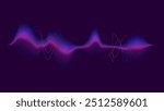 vector oscillating abstract wave line colorful ,bright, musical waveform recognition voice technology assistant audio art. beautiful background, wallpaper, screensaver blue, blue, pink colors