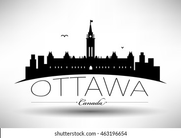 Vector Ottawa City Skyline Design