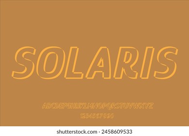 Vector of ouline abstract font and alphabet