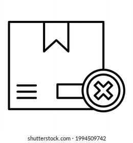 Vector Out Of Stock Outline Icon Design
