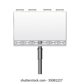 vector outdoor billboard isolated on white