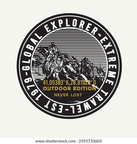 vector outdoor illustration for t shirts print