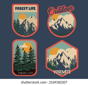 vector outdoor print for t shirts