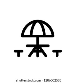vector outdoor table icon.