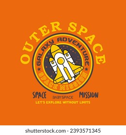 vector of outer space, galaxy adventure, let’s explore without limits