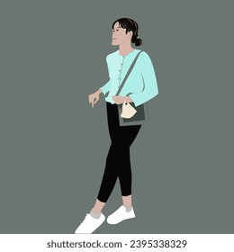 Vector outfit style for Asian Indonesian youth 