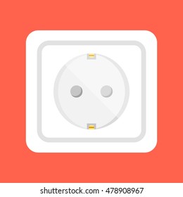 Vector outlet. Flat design vector illustration