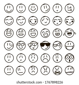 100 Smiley Face Emoji Icons Stock Vector (Royalty Free) 621414143 ...