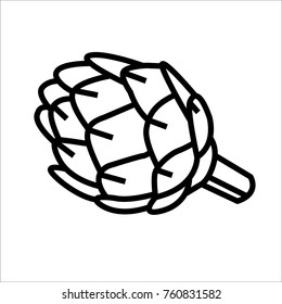 Vector outline artichoke icon