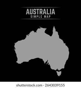 Vector Outline of Australia for Graphic Projects	