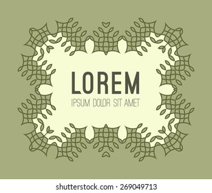 Vector outline background for you eco design. Can be used for olive oil labels, pack, olive oil sticker, olive oil badge design. Green leaf pattern.