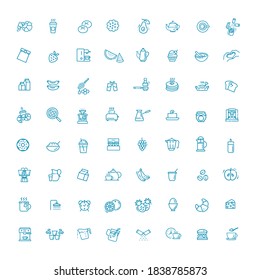Vector outline breakfast flat icons