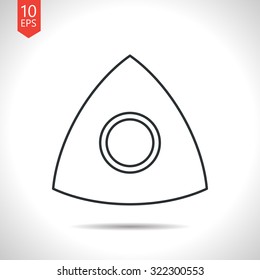 Vector outline classic grey tailor chalk icon on white background 