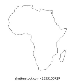 Vector outline of the continent of Africa
Africa icon outline on white background