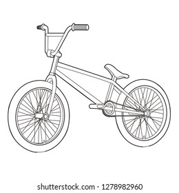 Vector Outline Cycle Bike