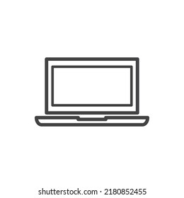 vector outline design laptop icon.