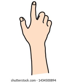 vector outline drawing Hands are pointing fingers. 