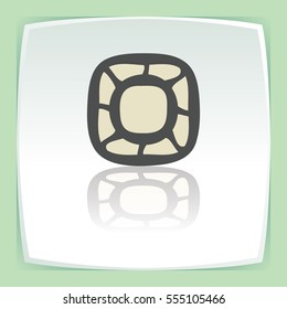 Vector outline empty plate or bowl icon on white flat square plate. Elements for mobile concepts and web apps. Modern infographic logo and pictogram.