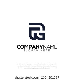 Vector outline F R or FR letter logo. Creative logo inspiration