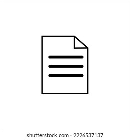 Vector Outline File icon for navigation menu and other design needs