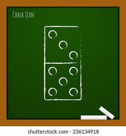 Vector outline flat isolate domino icon. Eps10