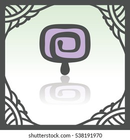 Vector outline fruit ice cream lolly food icon in hand drawn frame. Elements for mobile concepts and web apps. Modern infographic logo and pictogram.