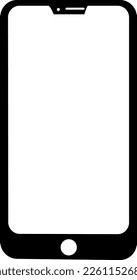 Vector outline graphic smart phone drawing