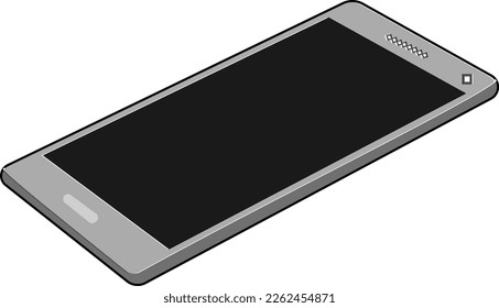 Vector outline graphic smart phone 