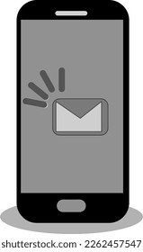 Vector outline graphic smart phone 