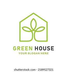 Vector Outline Green House Logo Stock Vector (Royalty Free) 2189527321 ...