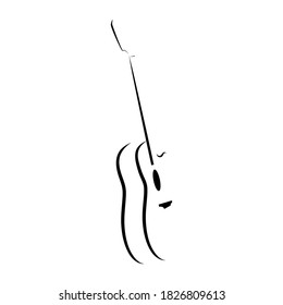 Esquema vectorial de una guitarra