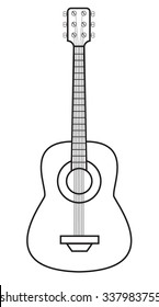 Guitar Outline Images, Stock Photos & Vectors | Shutterstock