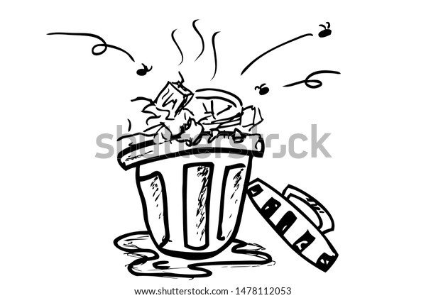 Vector Outline Hand Draw Sketch Dirty Stock Vector Royalty Free 1478112053