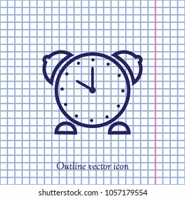 vector outline icon alarm