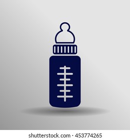 vector outline icon of baby bottle. baby bottle vector illustration. child care vector icons