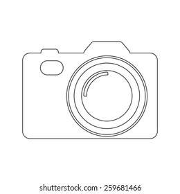 Vector outline icon of camera