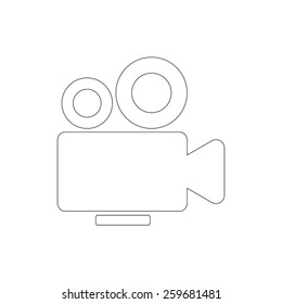 Vector outline icon of camera