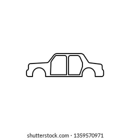 vector outline icon of car body 