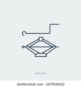 Vector outline icon of car part - car jack