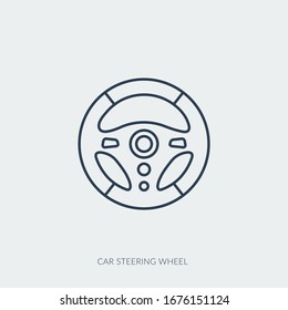 Vector outline icon of car part - steering wheel
