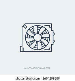 Vector outline icon of car part - air conditioning