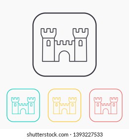 vector outline icon of castle 