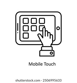  vector  outline Icon Design illustration. Smart Home and Technology Symbol on White background EPS 10 File