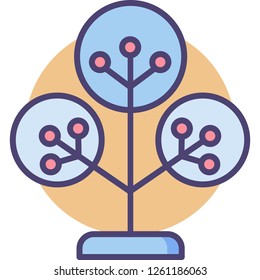 Vector Outline Icon Illustration Of Phylogenetic Tree