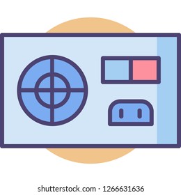 Vector outline icon illustration of power supply