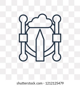  vector outline icon isolated on transparent background, high quality linear  transparency concept can be used web and mobile