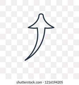 Up vector outline icon isolated on transparent background, high quality linear Up transparency concept can be used web and mobile