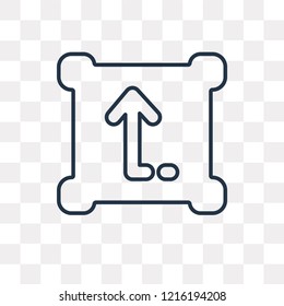 Up vector outline icon isolated on transparent background, high quality linear Up transparency concept can be used web and mobile