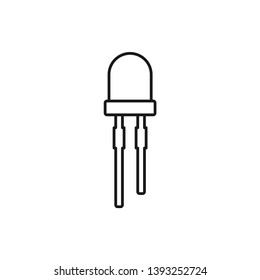 vector outline icon of led 